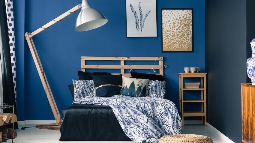 Schlafzimmer in Blau