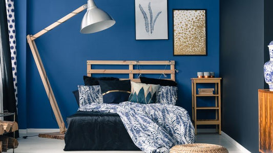 Schlafzimmer in Blau