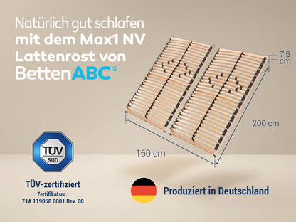 Max NV Lattenrost Set, 2 x 80x200 cm