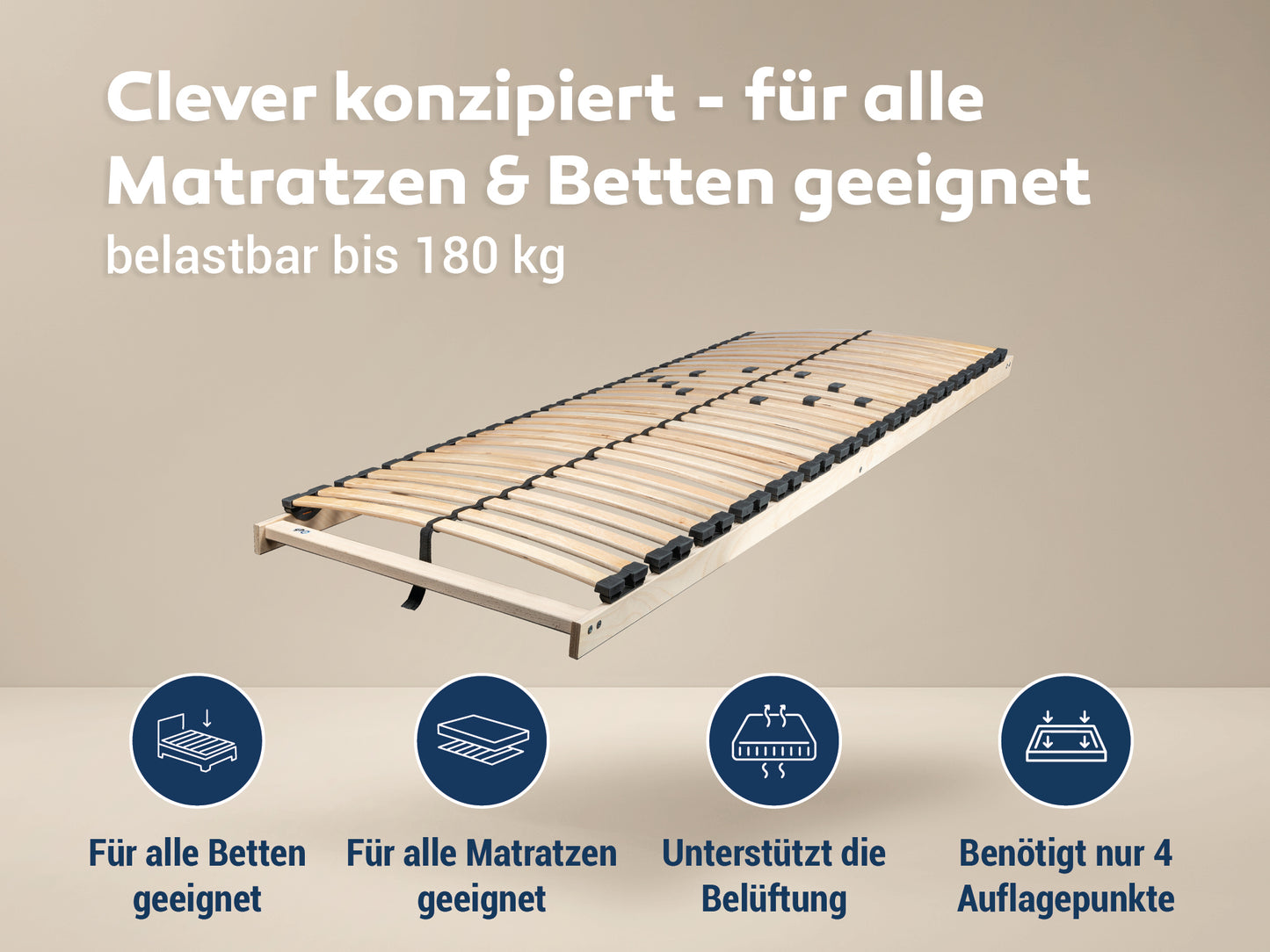 Max NV Lattenrost Set, 2 x 90x200 cm
