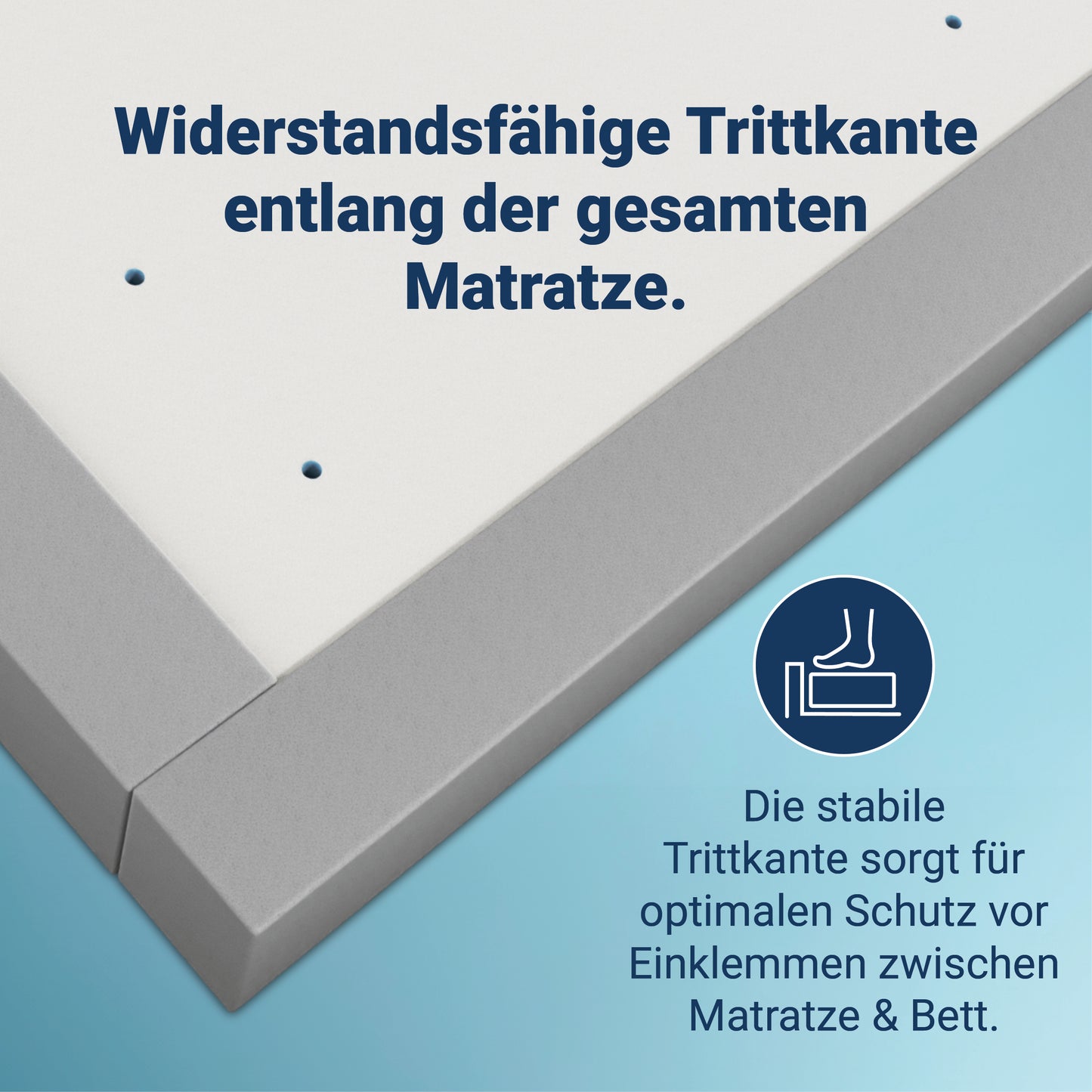 Betten-ABC Junior-Duo – Das Original – Baby- und Kindermatratze mit Rundum-Trittkante