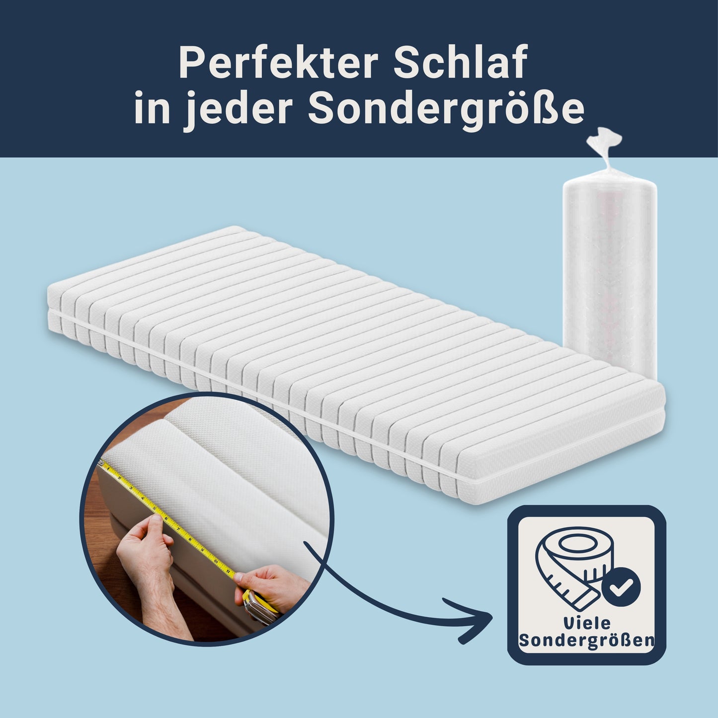 Betten-ABC KSP-Spezial Die Sondermaß-Matratze mit 7 Zonen, ideal für Wohnwagen und Wohnmobile