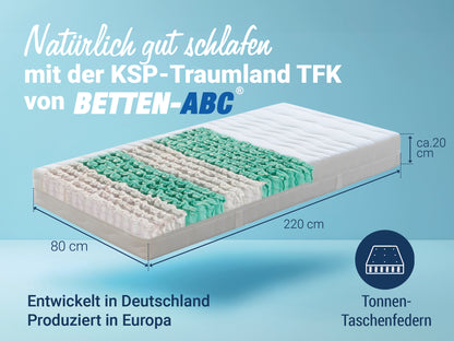 7-Zonen-Taschenfederkernmatratze Betten-ABC Taschenfederkernmatratze mit Klimabezug