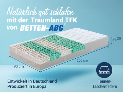 7-Zonen-Taschenfederkernmatratze Betten-ABC Taschenfederkernmatratze mit Klimabezug