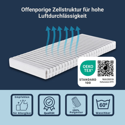 Betten-ABC Dream Spezial – Sondermaß-Kaltschaum- matratze mit 7 Zonen, Härtegrad 2,5, Höhe ca.13 cm