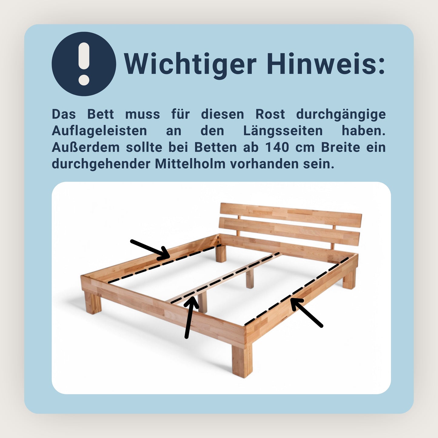 Betten-ABC Premium Rollrost, Stabiles Erlenholz, stabilem Erlenholz, belastbar bis ca. 220 kg