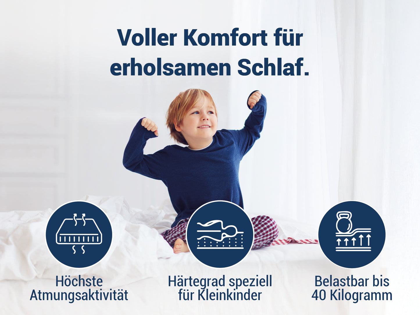 Betten-ABC Bambini – Babymatratze mit waschbarem Bezug und Klimawatte