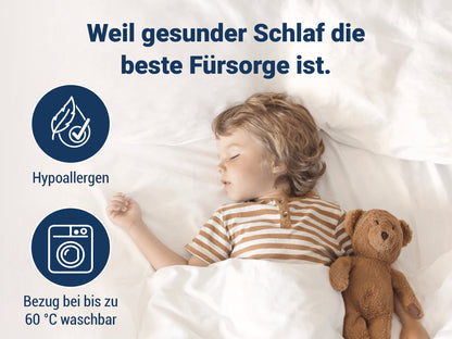 Betten-ABC Kidz – Kinder- und Jugendmatratze mit waschbarem Bezug, Gesamthöhe ca. 14 cm