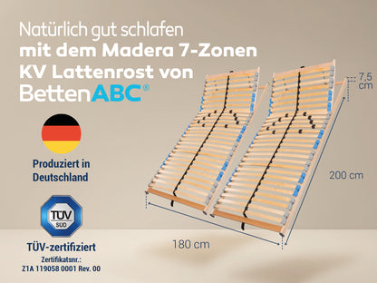 MaDeRa 7-Zonen-Lattenrost – 3 verschiedene Ausführungen, zur Selbstmontage