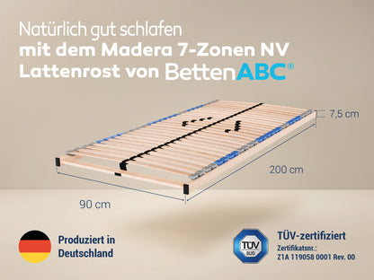 MaDeRa 7-Zonen-Lattenrost – 3 verschiedene Ausführungen, zur Selbstmontage