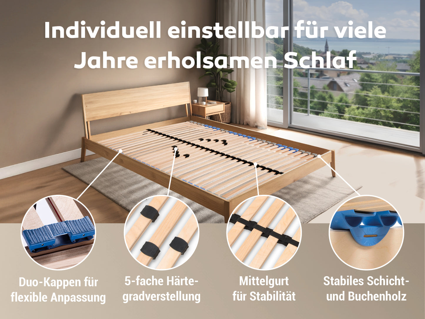 MaDeRa 7-Zonen-Lattenrost – 3 verschiedene Ausführungen, zur Selbstmontage