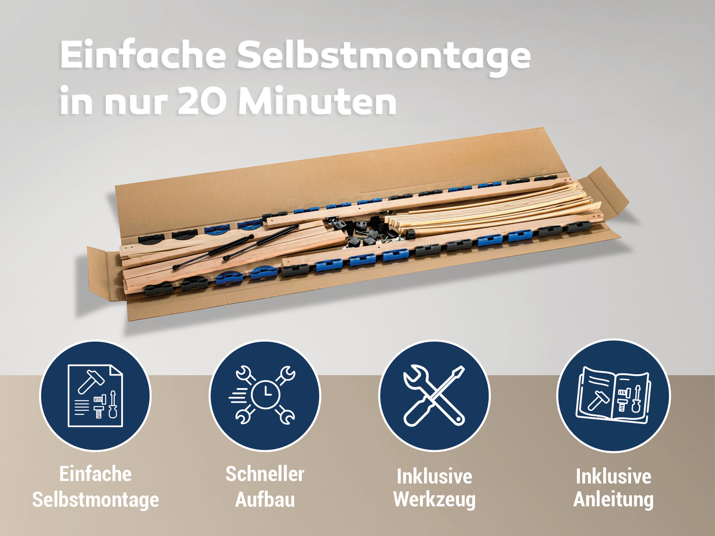 MaDeRa 7-Zonen-Lattenrost – 3 verschiedene Ausführungen, zur Selbstmontage