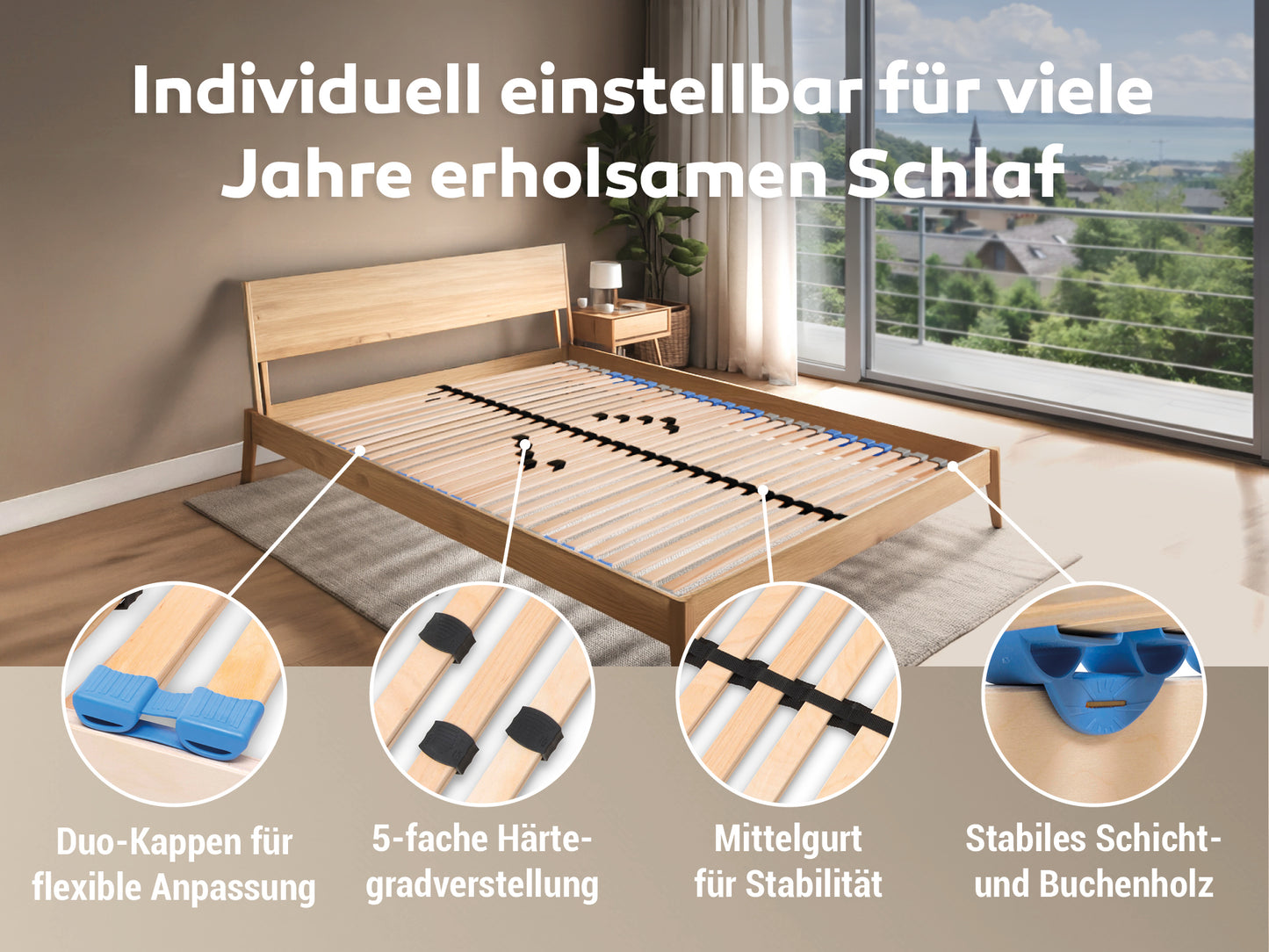 MaDeRa 7-Zonen-Lattenrost – 3 verschiedene Ausführungen, zur Selbstmontage