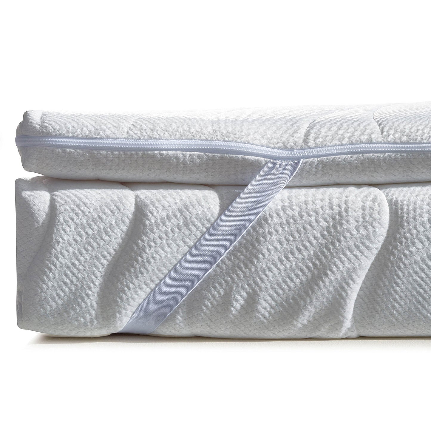 Betten-ABC Kaltschaumtopper - mittelfeste Matratzenauflage mit waschbarem Bezug