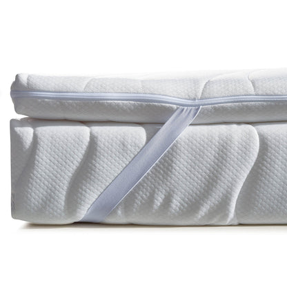 Betten-ABC Kaltschaumtopper - mittelfeste Matratzenauflage mit waschbarem Bezug