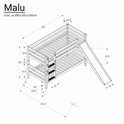 Betten-ABC Bubema Malu Etagenbett