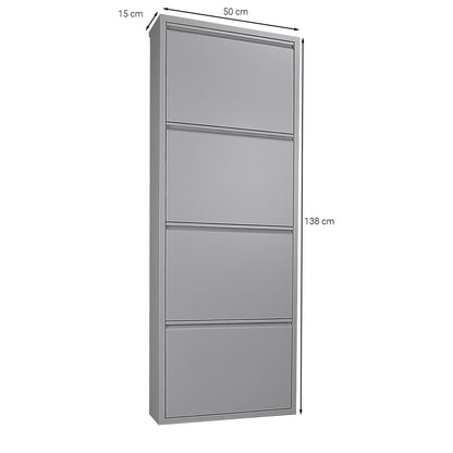 Betten-ABC Amelie – Moderner Schuhschrank, robust und platzsparend, aus pflegeleichtem Metall