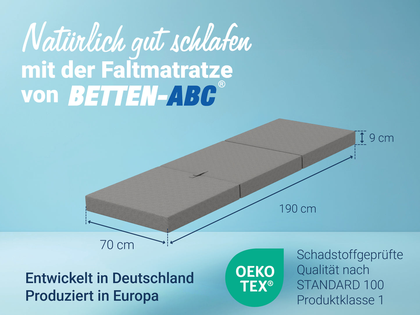 Sun Garden Samba – Faltmatratze/Klappmatratze oder Gästematratze in verschiedenen Farben