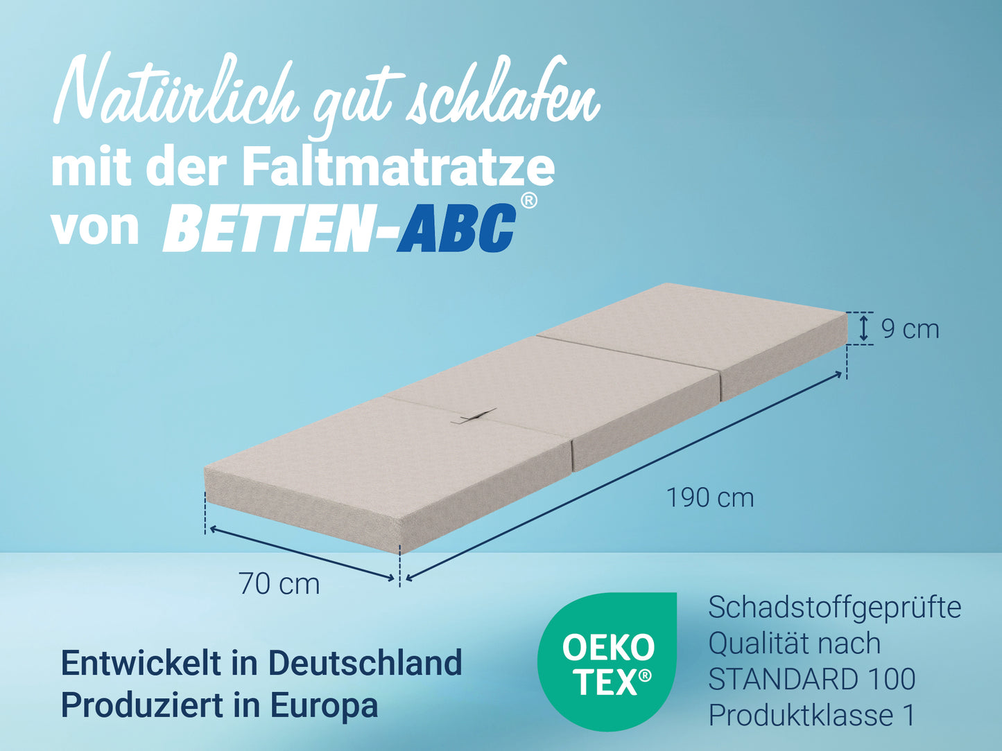 Sun Garden Samba – Faltmatratze/Klappmatratze oder Gästematratze in verschiedenen Farben