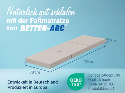 Sun Garden Samba – Faltmatratze/Klappmatratze oder Gästematratze in verschiedenen Farben