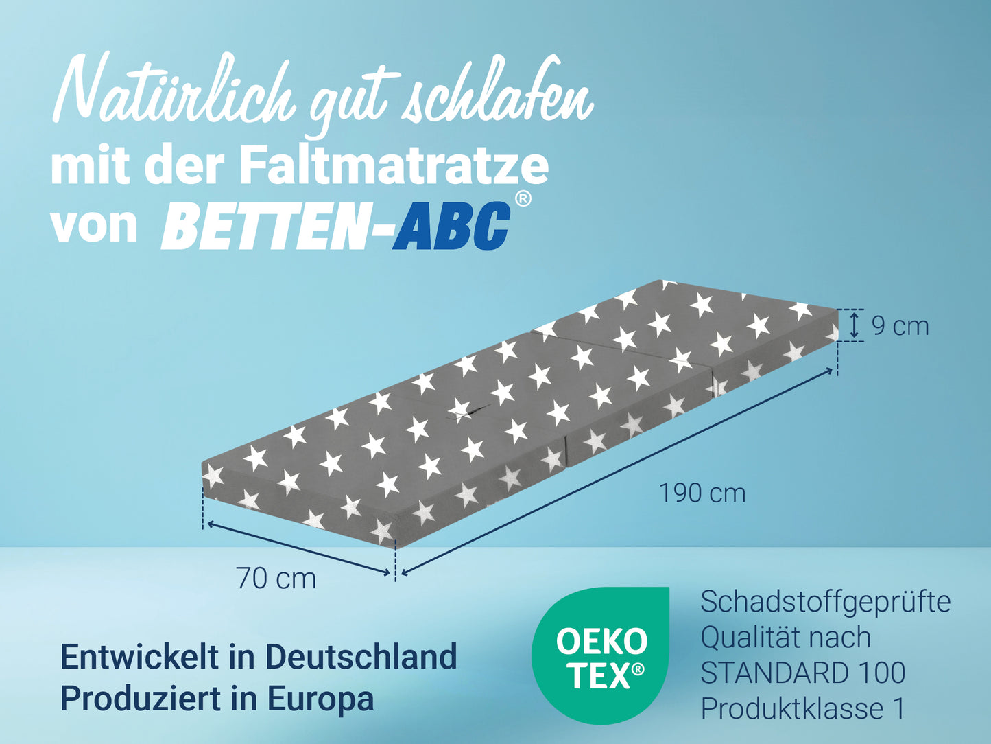 Sun Garden Samba – Faltmatratze/Klappmatratze oder Gästematratze in verschiedenen Farben