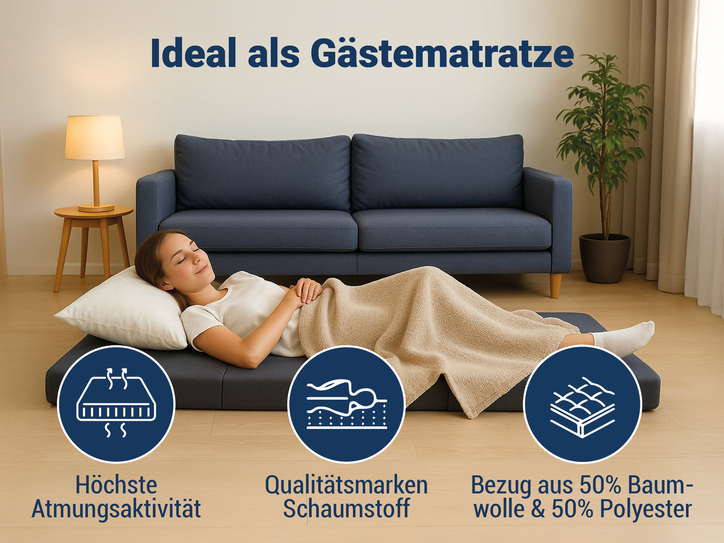 Sun Garden Samba – Faltmatratze/Klappmatratze oder Gästematratze in verschiedenen Farben
