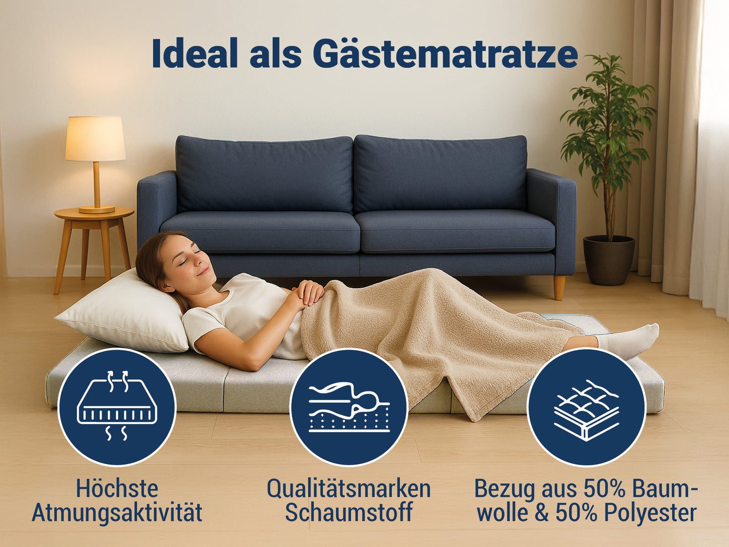 Sun Garden Samba – Faltmatratze/Klappmatratze oder Gästematratze in verschiedenen Farben