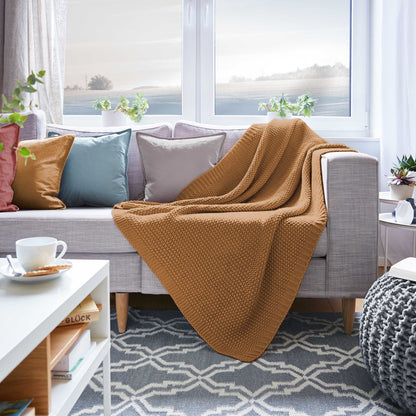 Traumhaft gut schlafen Strickdecke, Kuscheldecke verschiedene Farben, 100% Polyester