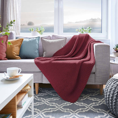 Traumhaft gut schlafen Strickdecke, Kuscheldecke verschiedene Farben, 100% Polyester