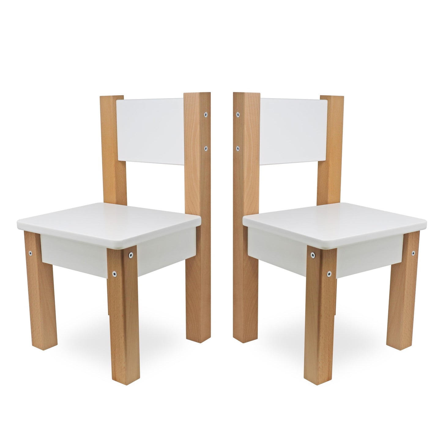 Bubema Lino - Kinderstuhl natur/weiß, 2er-Set