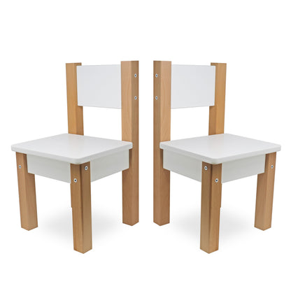 Bubema Lino - Kinderstuhl natur/weiß, 2er-Set