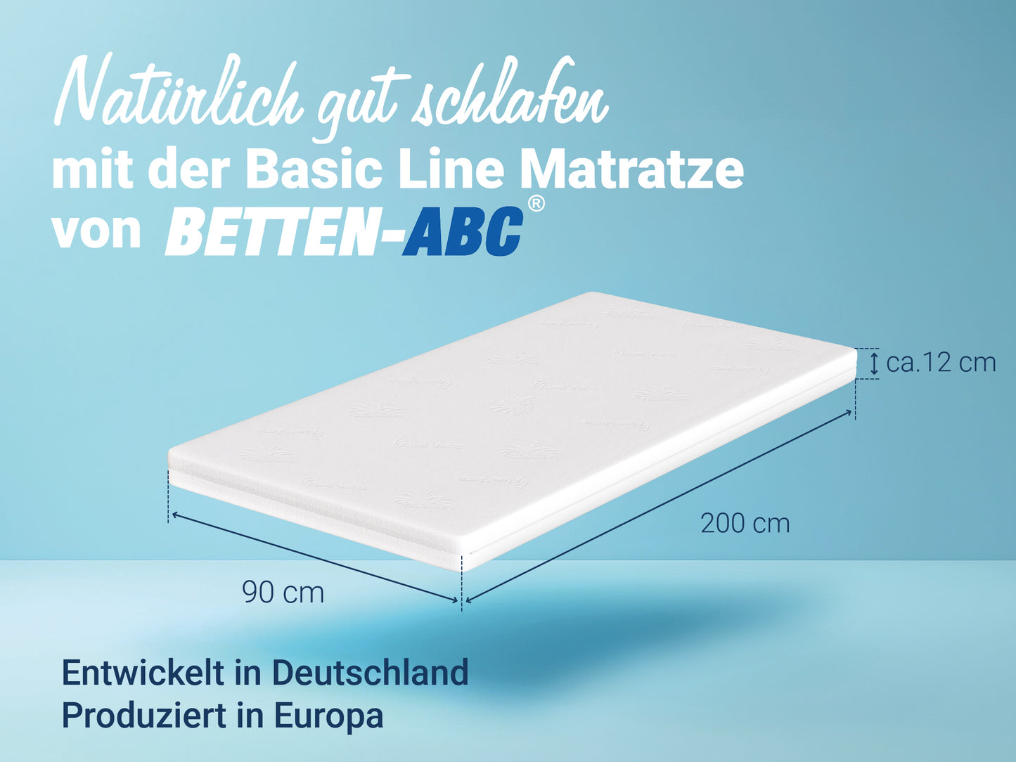 Betten-ABC Basic-Line – Komfortschaummatratze geeignet f. Gäste-/Jugendbetten,Kernhöhe ca.10cm