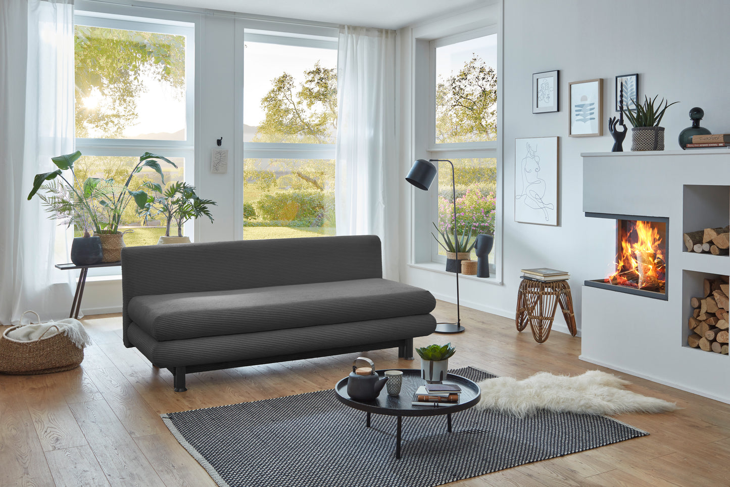 Betten-ABC Flair - Modernes Sofa mit Schlaffunktion und Stauraum