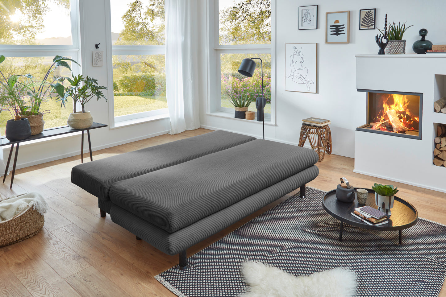 Betten-ABC Flair - Modernes Sofa mit Schlaffunktion und Stauraum