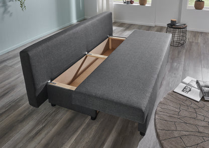 Betten-ABC Trendy - Klappsofa mit Schlaffunktion inklusive zweifarbige Rückenkissen