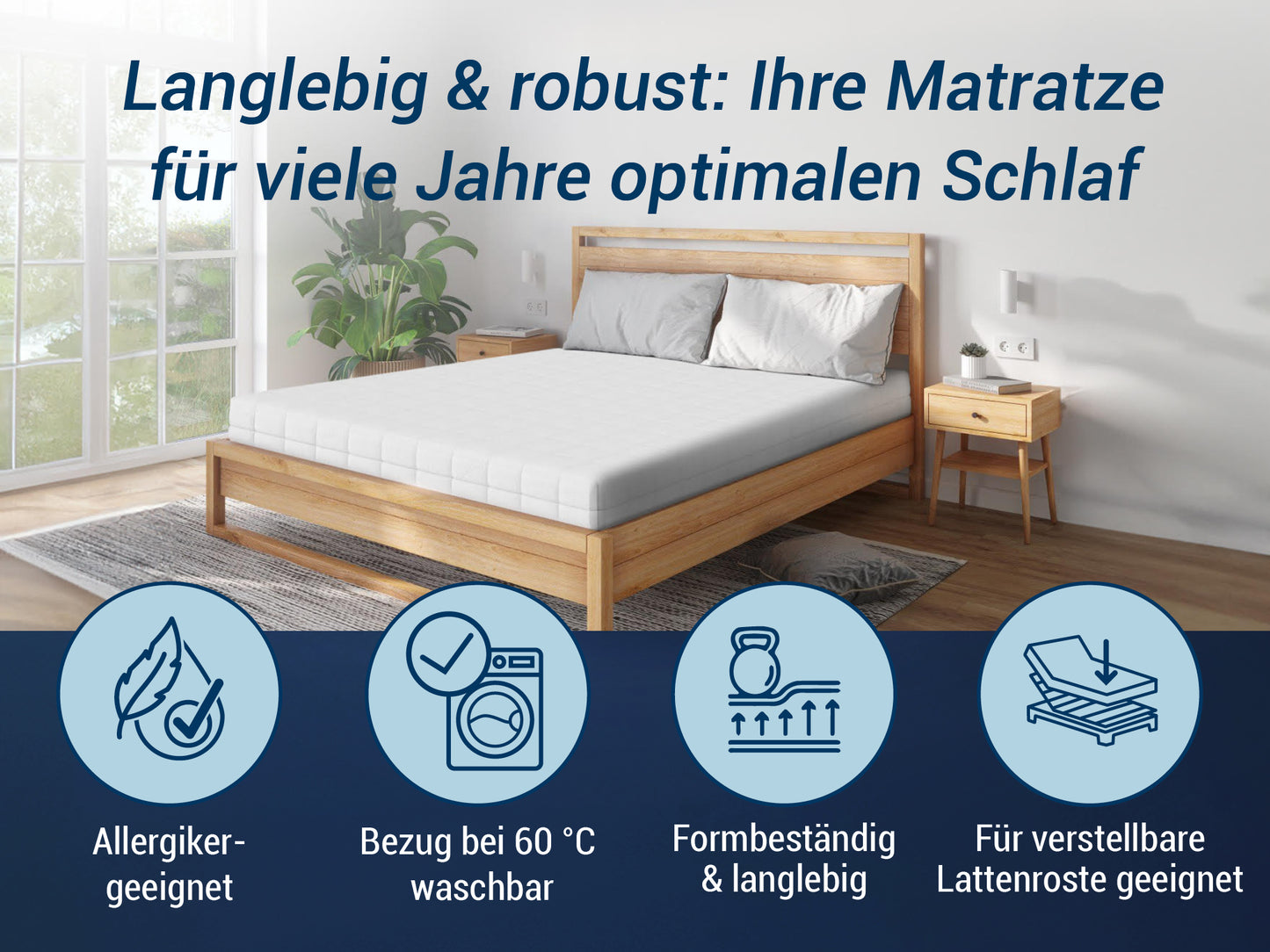 Betten-ABC TriFlex Hybrid - 3-Schicht- Kaltschaummatratze mit Schulterkomfortzone