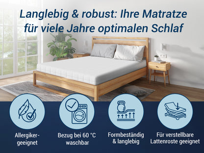 Betten-ABC TriFlex Hybrid - 3-Schicht- Kaltschaummatratze mit Schulterkomfortzone