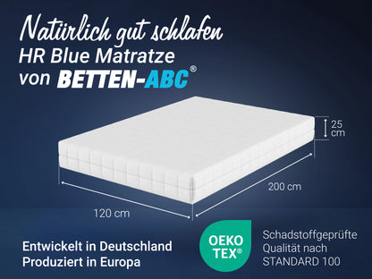 Betten-ABC HR Blue, Kaltschaummatratze mit 7-Zonen Profil aus High-Resilience-Schaum