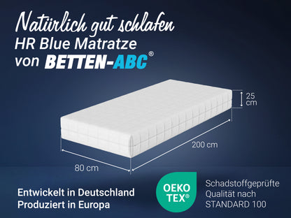 Betten-ABC HR Blue, Kaltschaummatratze mit 7-Zonen Profil aus High-Resilience-Schaum