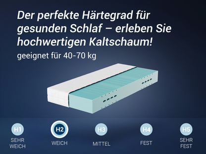 Betten-ABC HR Blue, Kaltschaummatratze mit 7-Zonen Profil aus High-Resilience-Schaum