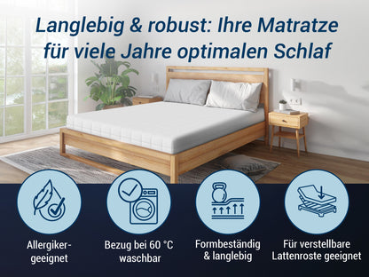 Betten-ABC HR Blue, Kaltschaummatratze mit 7-Zonen Profil aus High-Resilience-Schaum