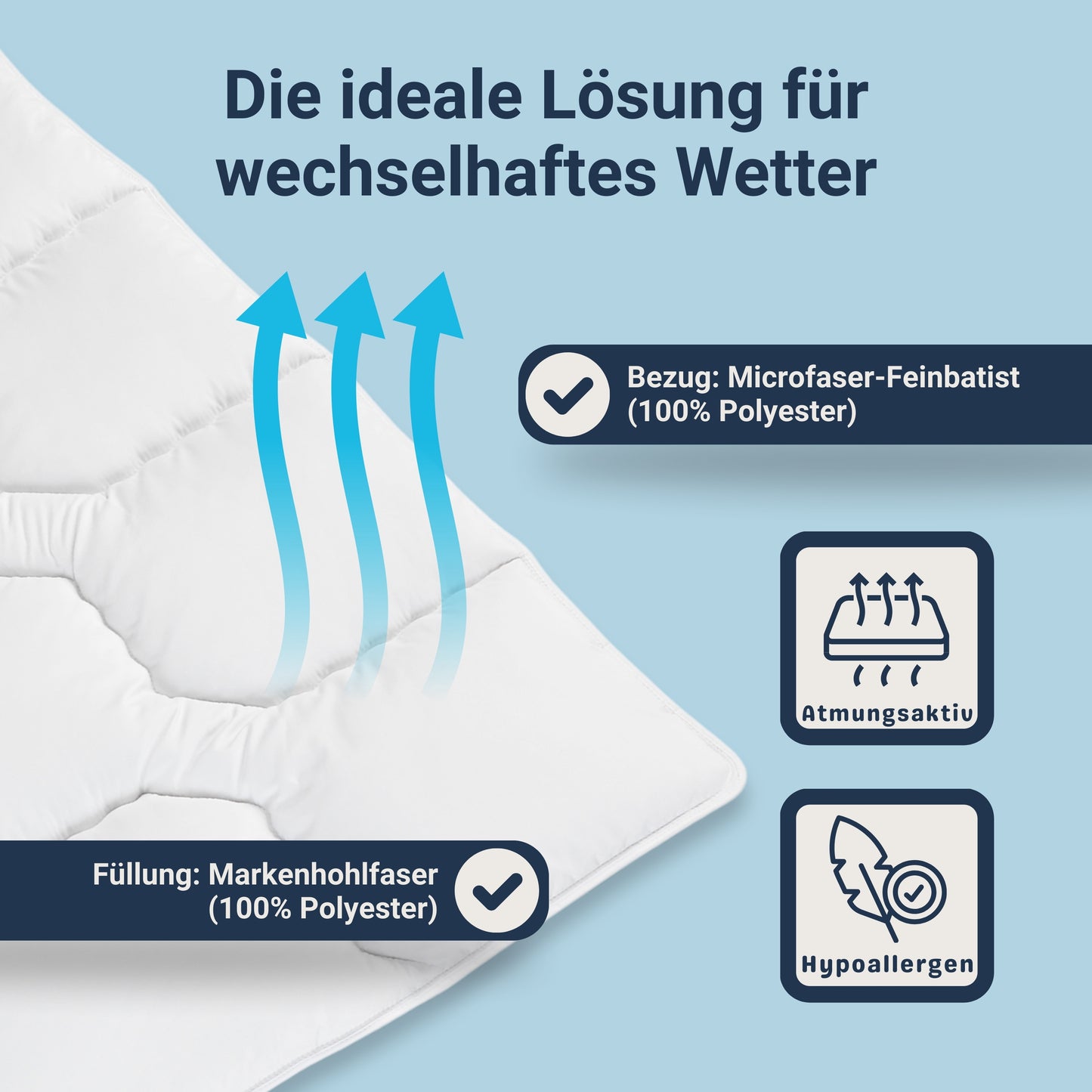 Traumhaft gut schlafen Softline - Steppbett, verschiedene Wärmestufen, Allergikergeeignet