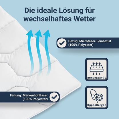 Traumhaft gut schlafen Softline - Steppbett, verschiedene Wärmestufen, Allergikergeeignet