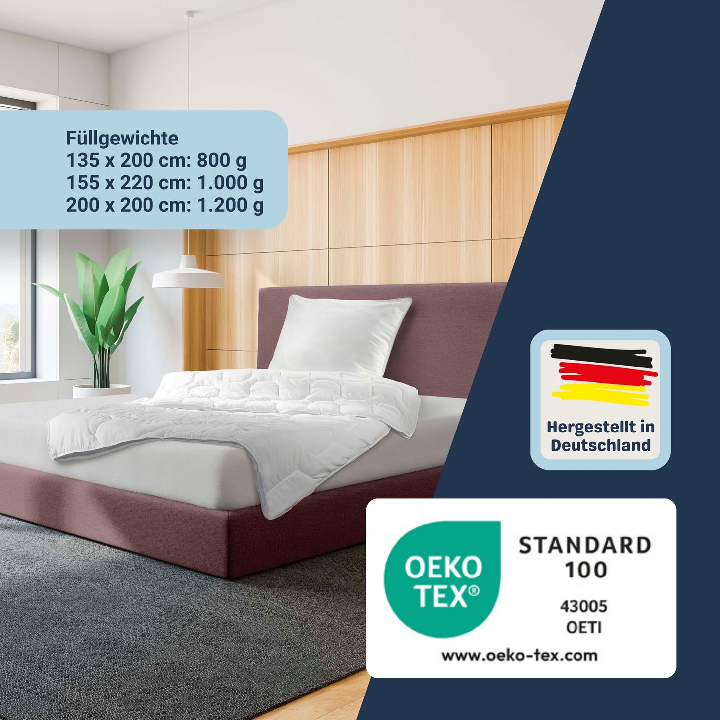 Traumhaft gut schlafen Softline - Steppbett, verschiedene Wärmestufen, Allergikergeeignet