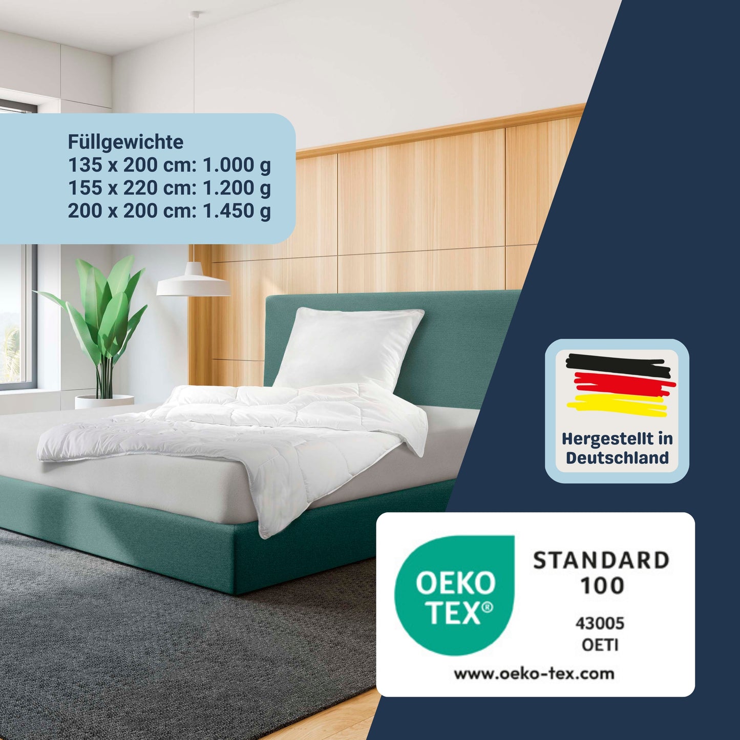 Traumhaft gut schlafen Softline - Steppbett, verschiedene Wärmestufen, Allergikergeeignet