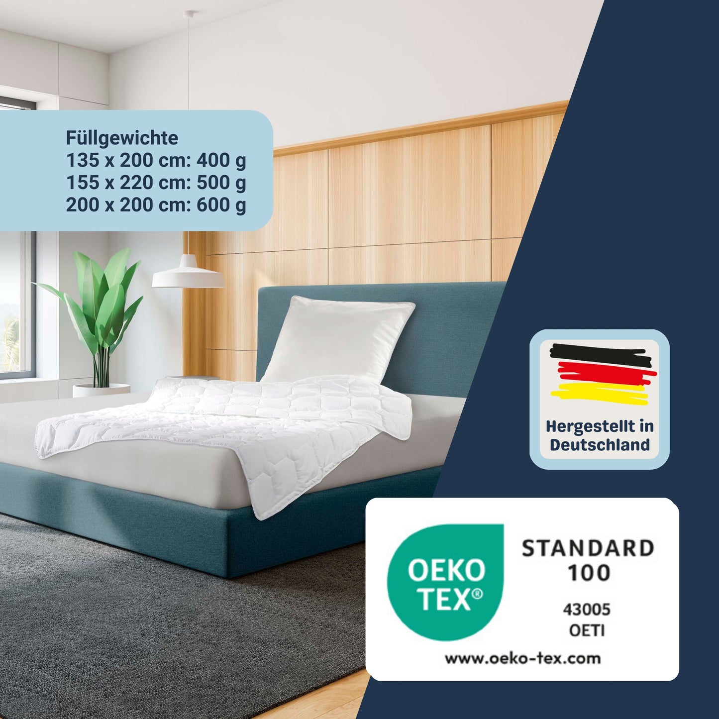 Traumhaft gut schlafen Softline - Steppbett, verschiedene Wärmestufen, Allergikergeeignet