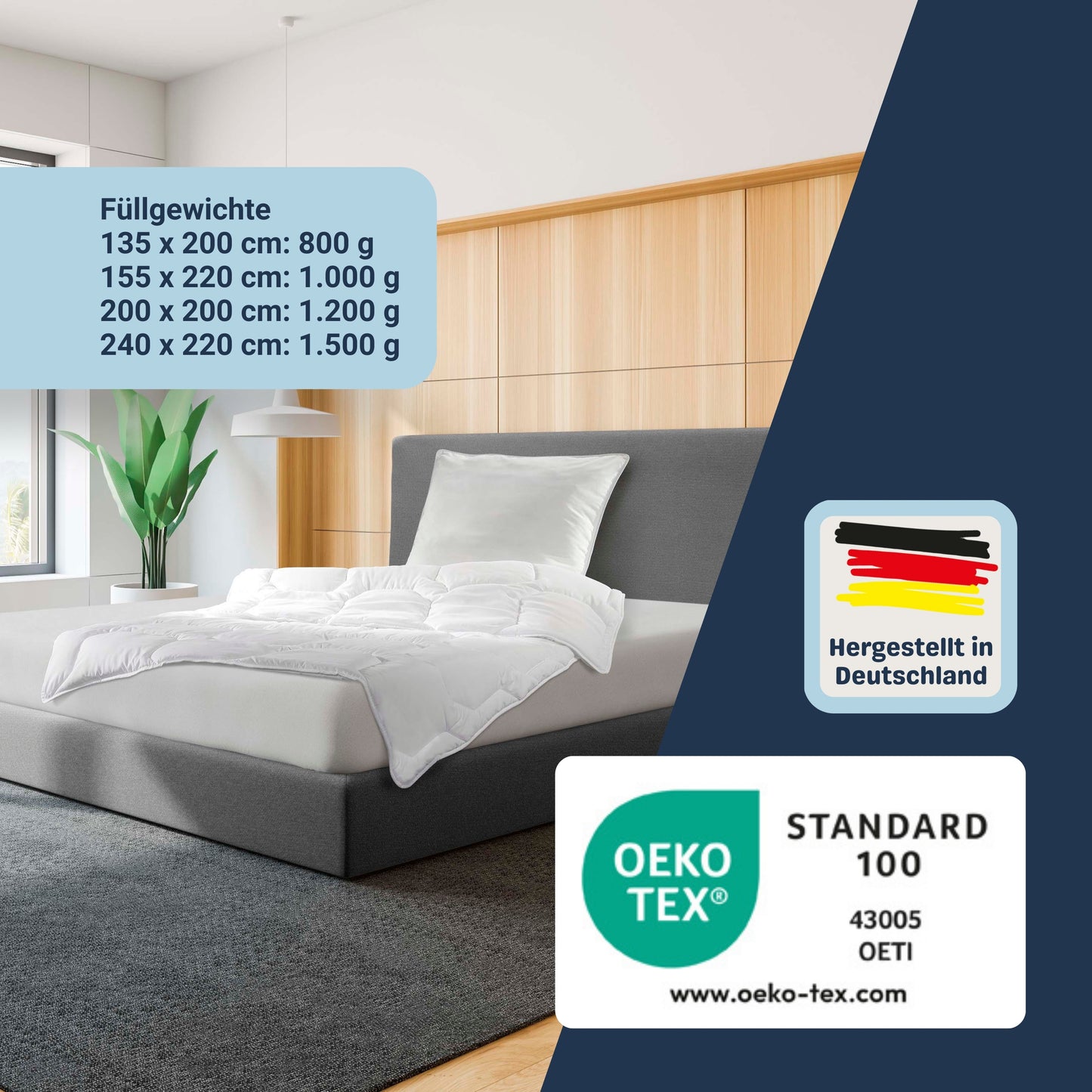 Traumhaft gut schlafen Softline - Steppbett, verschiedene Wärmestufen, Allergikergeeignet
