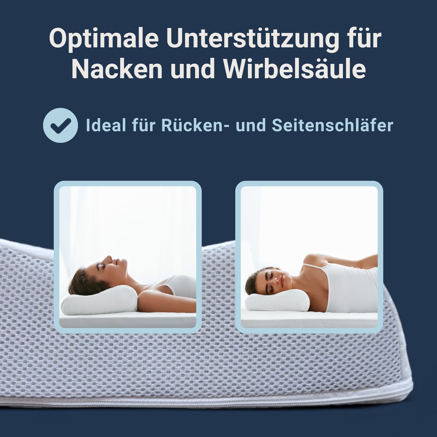 Traumhaft gut schlafen Nackenstützkissen - mit offenporigen Kern aus Gelschaum