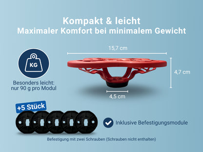 Tellermodule für Tellerlattenrost - im 5er Set, verstellbar in soft oder hart, ideal für Camping