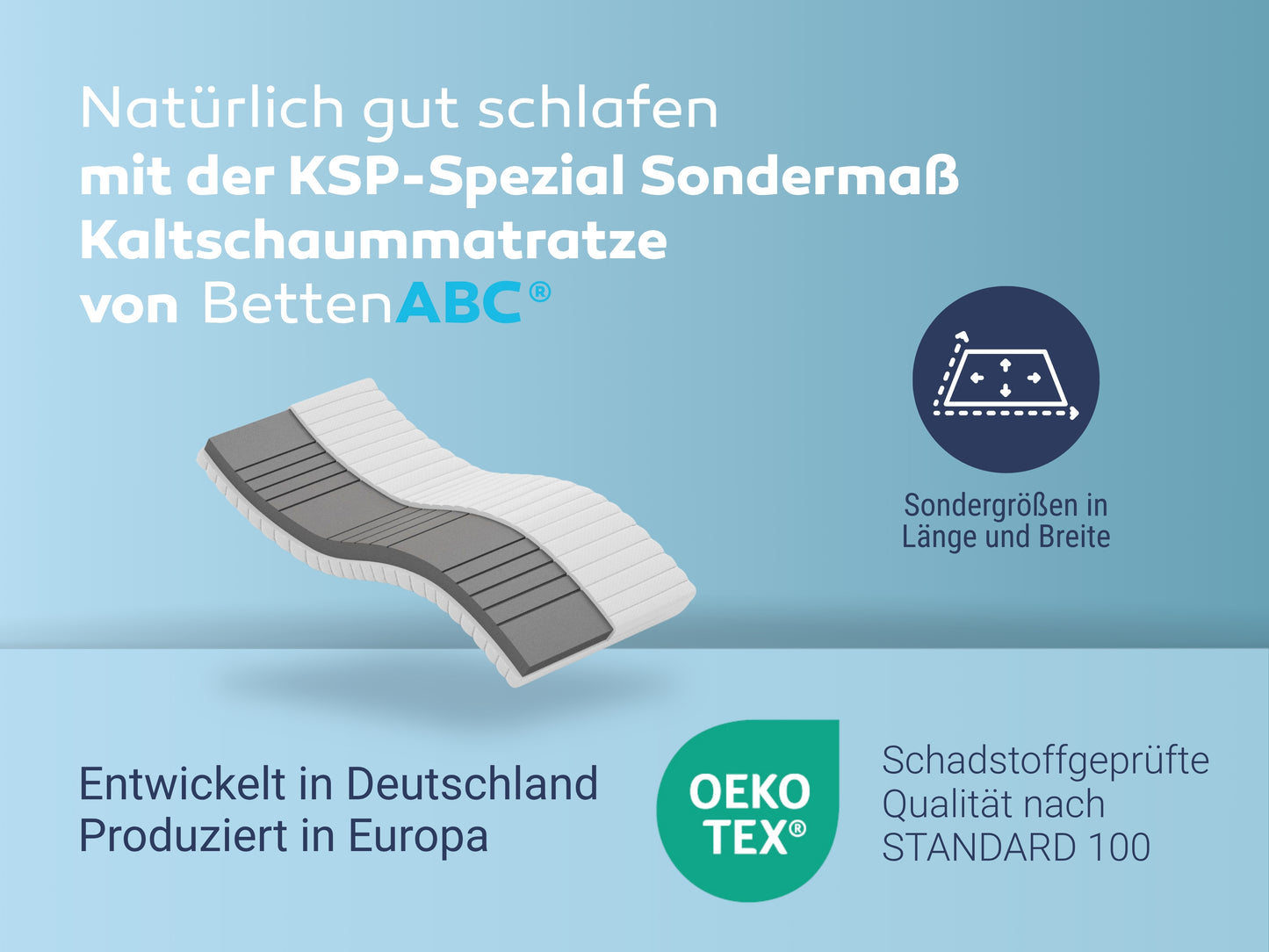 Betten-ABC KSP-Spezial Sondermaß Kaltschaummatratze